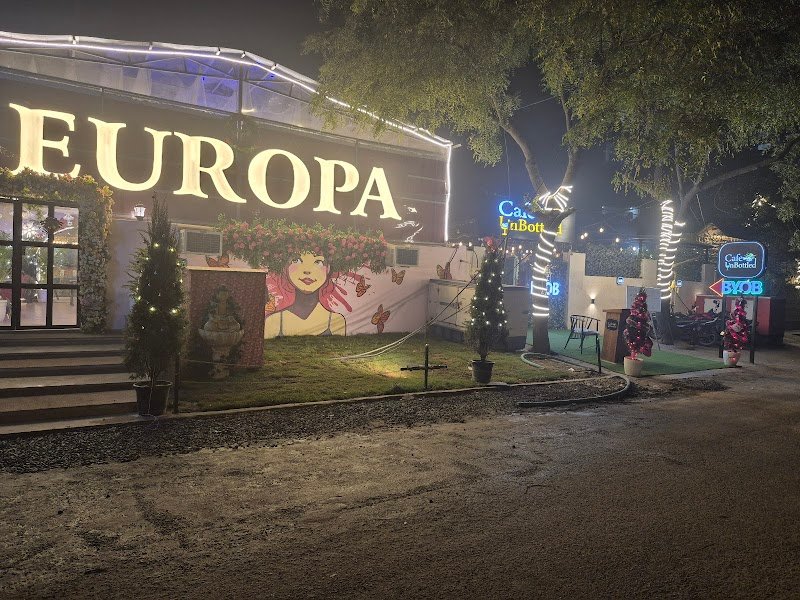 Europa Cafe & BYOB interiors in Sector 121, Noida